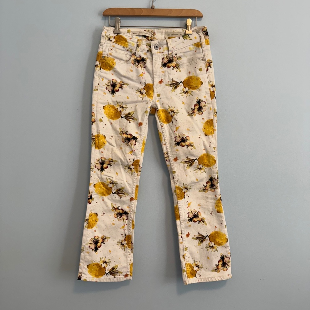 Anthropologie Pilcro Lemon Grove High-Rise‎ Cropped Bootcut Jeans Size 26